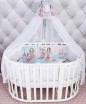 Комплект Premium в круглую кроватку 19 предметов AmaroBaby Home Elite - Интернет-магазин детских товаров Зайка моя Екатеринбург