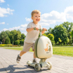 Самокат UNIX Kids Backpack Dino / Дино с рюкзаком бежевый - Интернет-магазин детских товаров Зайка моя Екатеринбург