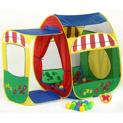Игровой Домик с пристройкой Calida + 100 шаров. Арт. 679 - Интернет-магазин детских товаров Зайка моя Екатеринбург