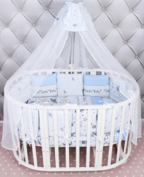 Комплект в  круглую кроватку 18 предметов AmaroBaby Little Star - Интернет-магазин детских товаров Зайка моя Екатеринбург