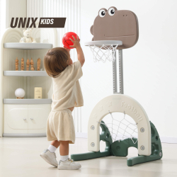 Баскетбольная стойка UNIX Kids Dino / Дино зеленый - Интернет-магазин детских товаров Зайка моя Екатеринбург