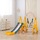Детская горка с качелями UNIX Kids Funny Car (138 см) Yellow - Интернет-магазин детских товаров Зайка моя Екатеринбург