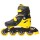 Роликовые коньки раздвижные Onlitop колеса PVC 64 мм, пластиковая рама, black/yellow - Интернет-магазин детских товаров Зайка моя Екатеринбург