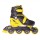 Роликовые коньки раздвижные Onlitop колеса PVC 64 мм, пластиковая рама, black/yellow - Интернет-магазин детских товаров Зайка моя Екатеринбург