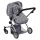 Кукольная коляска-трансформер Pituso, двухместная арт. 9651A-Grey - Интернет-магазин детских товаров Зайка моя Екатеринбург